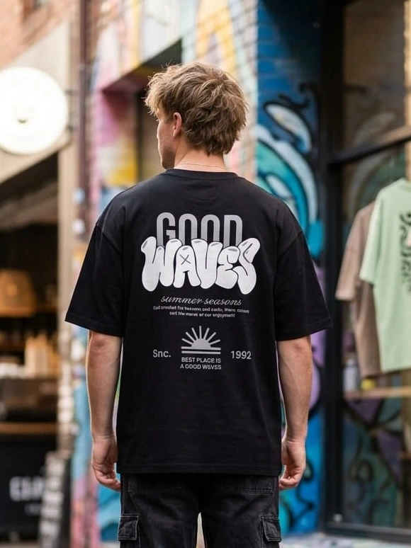 Premium Men’s Puff Printed Oversized T-Shirt